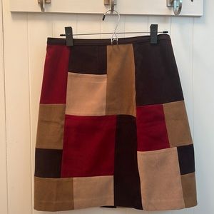 3/$25 skirts!!  Patchwork suede-feel skirt